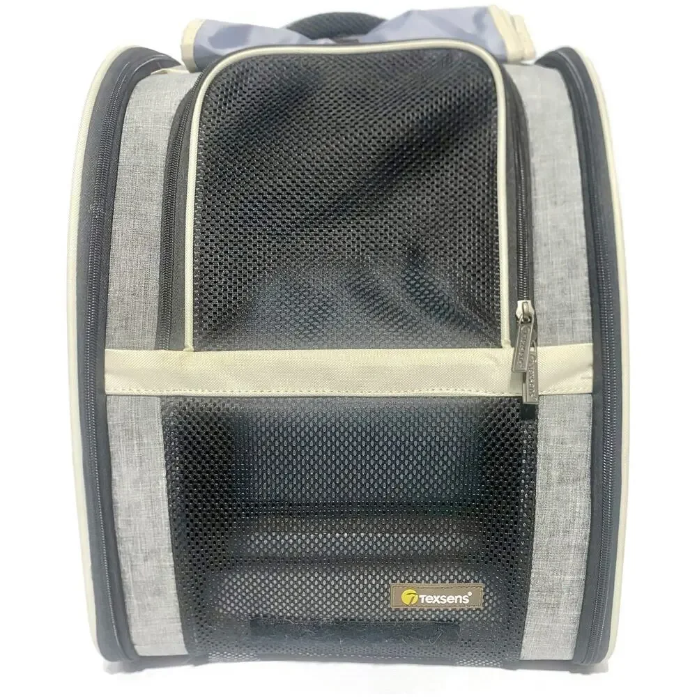 Texsens Innovative Traveler Bubble Backpack Pet Carrier Cats Dogs Black Gray